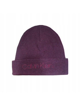 Calvin Klein Calvin Klein Čepice CZAPKA CASUAL BEANIE BORDOWA Bordó