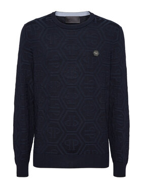PHILIPP PLEIN PHILIPP PLEIN Longsleeve 22215 Blu scuro Regular Fit
