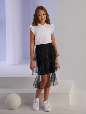 SLY SLY Bluzka 4S-102 Biały Comfortable Fit