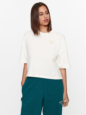 Puma Puma T-Shirt Classics 621381 Εκρού Oversize