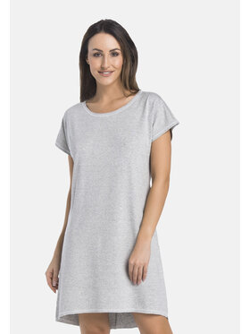 Teyli Teyli Koszula nocna 222 Szary Regular Fit