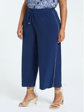 Fiorella Rubino Fiorella Rubino Pantaloni di tessuto P862L002463N034 Blu Cropp Fit