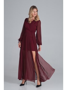 FIGL FIGLFIGL Vestito M850 Bordeaux Regular Fit