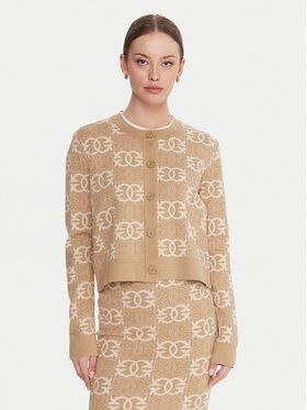 PINKO PINKO Kardigán Found Someone 106043 A2YD Bézs Regular Fit