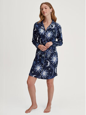 Calida Calida Koszula nocna 35127 Granatowy Regular Fit