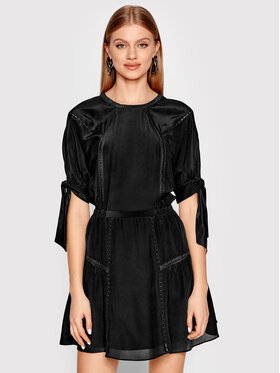 The Kooples The Kooples Vsakodnevna obleka Vintage Lace FROB24132K Črna Regular Fit