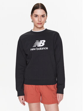 New Balance New Balance Džemperis Essentials Stacked Logo WT31532 Juoda Relaxed Fit