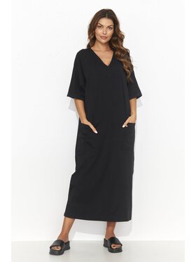 Numinou Numinou Sukienka codzienna NU473 Czarny Loose Fit