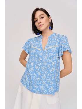blue shadow blue shadow Bluzka 38 Niebieski Standard Fit