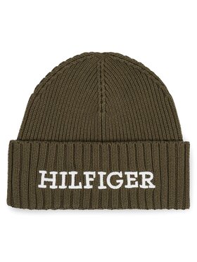 Tommy Hilfiger Tommy Hilfiger Шапка Monotype Beanie AM0AM11737 Зелен