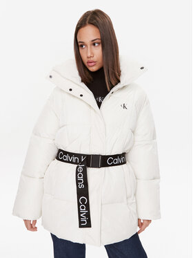 Calvin Klein Jeans Calvin Klein Jeans Winterjacke J20J221903 Weiß Relaxed Fit