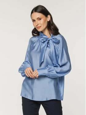 Willsoor Willsoor Bluzka 61516 Niebieski Oversize
