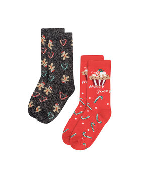 Jenny Fairy Jenny Fairy 2er-Set hohe Damensocken 4WB-002-AW23 (2-pack) Bunt