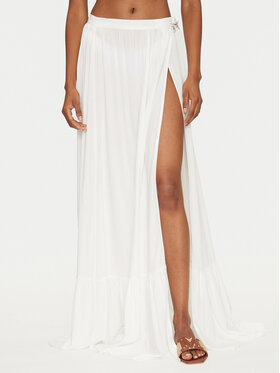 Guess Guess Fustă maxi E5GD05 WH3X2 Alb Regular Fit