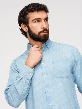 Ombre Ombre Koszula K702 Niebieski jasny Regular Fit