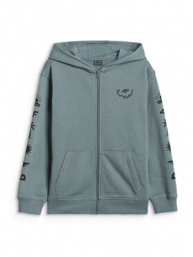 4F 4F Bluza SKATE & RIDE Turkusowy Loose Fit
