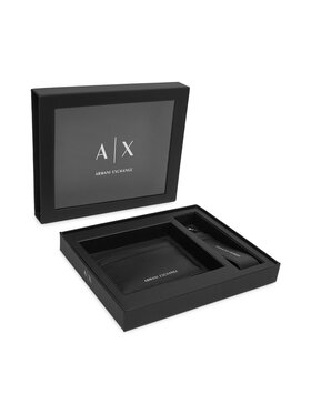 Armani Exchange Armani Exchange Rinkinys: kortelių dėklas ir raktų pakabukas XM002217 AF22541 UC001 Juoda