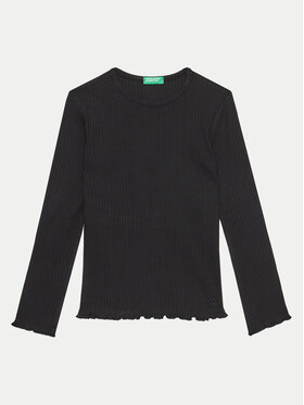 United Colors Of Benetton United Colors Of Benetton Блузка 3F1AC10LI Чорний Slim Fit