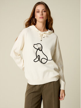 Oltre Oltre Maglione M349J005604N011 Bianco Regular Fit