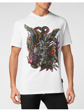 PHILIPP PLEIN PHILIPP PLEIN T-Shirt 19495 Biały Regular Fit