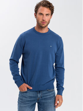 Cross Jeans Cross Jeans Sweter 34156-005 Niebieski Regular Fit