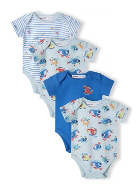 MINOTI MINOTI Komplet 4 par body 15mbaby 10 Niebieski Regular Fit