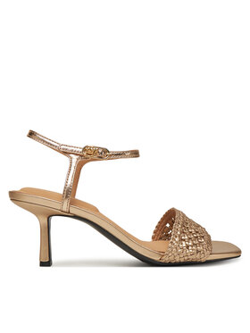 Tommy Hilfiger Tommy Hilfiger Sandalen Metallic Lthr Kitten Sandal FW0FW08611 Goldfarben