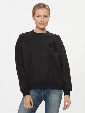 Calvin Klein Jeans Calvin Klein Jeans Μπλούζα Chenille J20J221729 Μαύρο Regular Fit