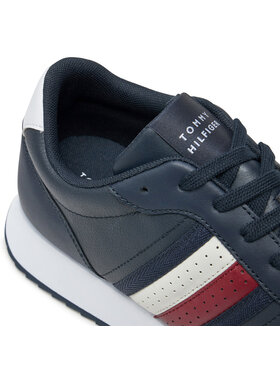 Tommy Hilfiger Superge Runner Evo Lth Mix Ess FM0FM05121 Mornarsko Modra