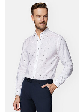 Lancerto Lancerto Koszula Ivory KO073123000037 Biały Slim Fit