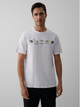 4F 4F T-Shirt OVERLAND Biały Regular Fit