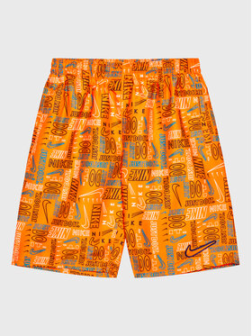 Nike Nike Szorty kąpielowe Logo Mashup NESSC791 Pomarańczowy Regular Fit