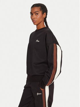 Guess Guess Bluză V5BQ03 KCX22 Negru Relaxed Fit