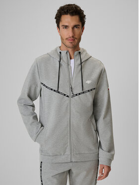 4F 4F Bluza STREFA KIBICA Szary jasny Regular Fit