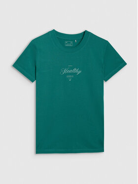 4F 4F T-Shirt MIDSHOP TEXTILE Turkusowy Regular Fit