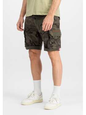 Alpha Industries Alpha Industries Šortky z materiálu AI.191201-415 Hnědá Regular Fit