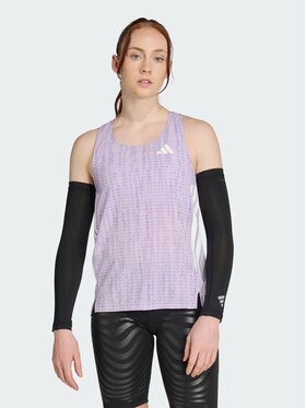 adidas adidas Tank top Adizero Running Fioletowy Slim Fit