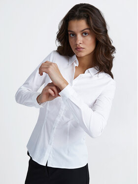 ICHI ICHI Koszula Dima 102533 Biały Classic Fit