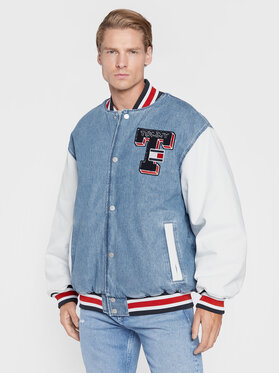 Tommy Jeans Tommy Jeans Kurtka jeansowa Letterman DM0DM14861 Niebieski Regular Fit