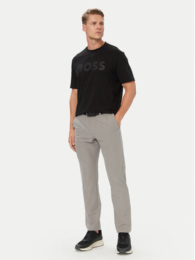BOSS BOSS T-Shirt Structure Logo 50566883 Czarny Regular Fit