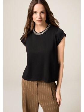 Oltre Oltre T-Shirt G433J004250N033 Czarny Slim Fit