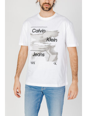 Calvin Klein Jeans Calvin Klein Jeans T-shirt DIFFUSED LOGO Bianco Shirt Fit