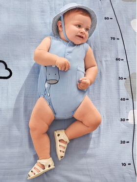 Mayoral Mayoral Body da neonato 1617 Celeste Regular Fit