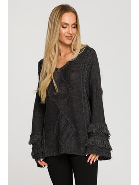 Made of Emotion Made of Emotion Sweter M710 Czarny Baggy Fit