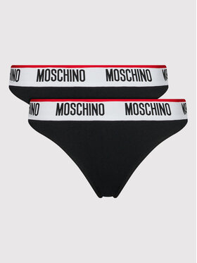 MOSCHINO Underwear & Swim MOSCHINO Underwear & Swim Komplektas: 2 klasikinių kelnaičių poros 4742 9003 Juoda