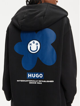 Hugo Majica Dugih Rukava 50510885 Crna Oversize