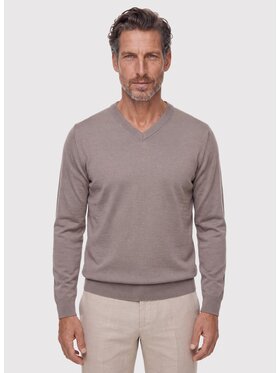 Pako Lorente Pako Lorente Sweter P26WP-2X-008 Beżowy Straight Fit