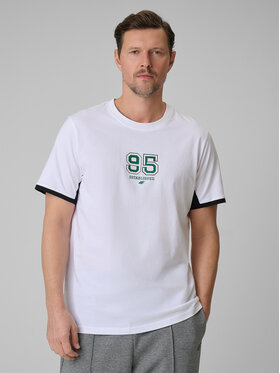 4F 4F T-Shirt SPORTS CLUB Biały Regular Fit