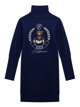 Guess Guess Džemper haljina J5BK21 Z3GS0 Tamnoplava Regular Fit