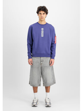 Alpha Industries Alpha Industries Bluza Alpha Puff Print Sweatshirt Fioletowy Regular Fit